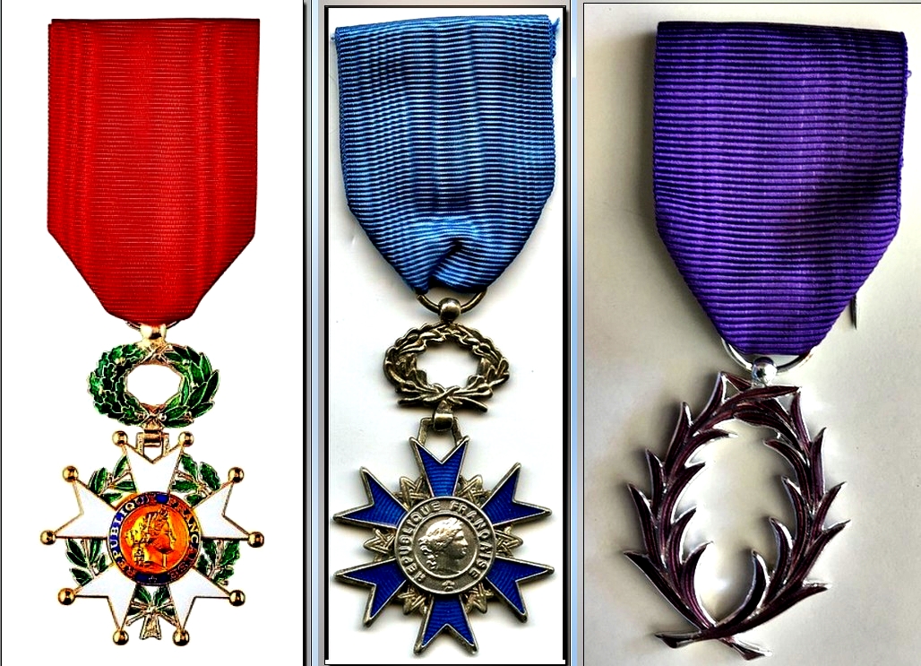 les 3 medailles des 3 ordres ter